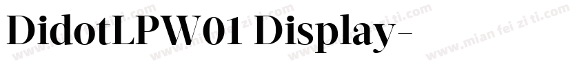 DidotLPW01 Display字体转换